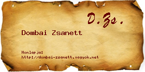 Dombai Zsanett névjegykártya